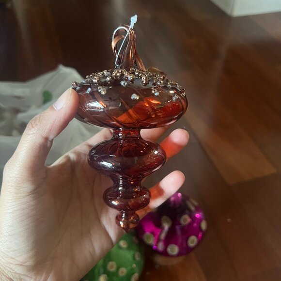 Anthropologie Glass Finial Ornament - Picture 3 of 3